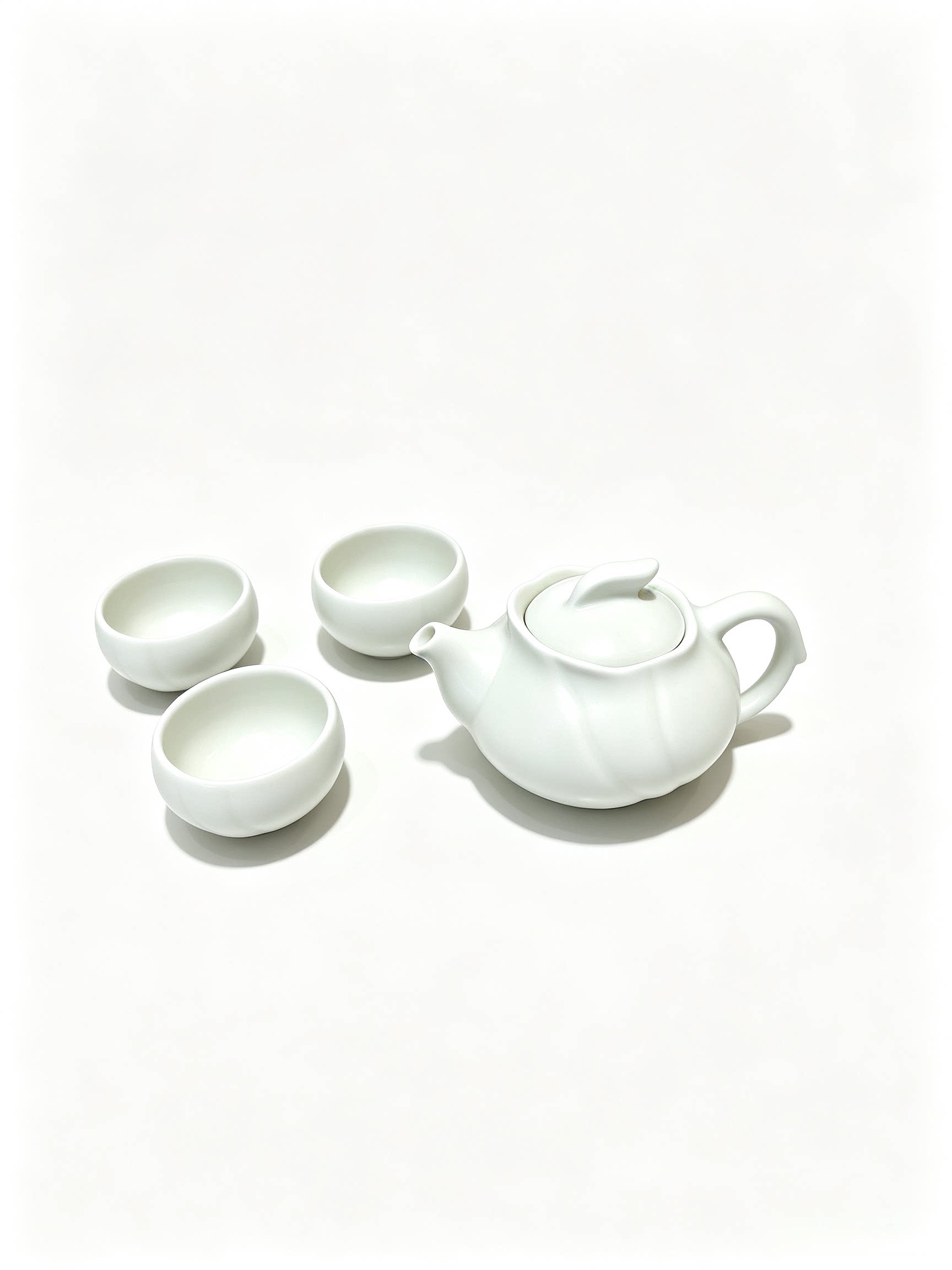 恒福老款定窑瓣香小茶壶组2011 温润如玉 质感超好