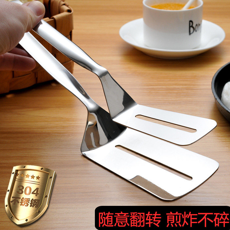 304不锈钢牛排夹煎铲夹煎鱼铲手抓饼披萨家用厨具面包烧烤食物夹