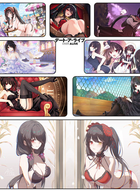 时崎狂三超大锁边鼠标垫 约会大作战键盘垫动漫周边二次元 Kurumi