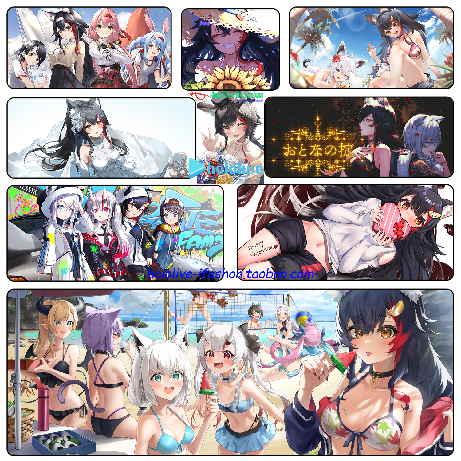 Hololive大神澪虚拟主播鼠标垫