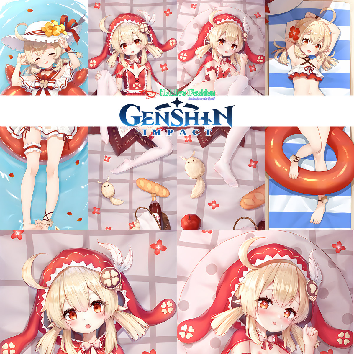 原神 可莉 逃跑的太阳 多款 米哈游原色印刷等身抱枕2wt抱枕泳装