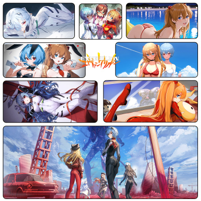 绫波丽 明日香超大锁边鼠标垫新世纪福音战士 Asuka Ayanami Rei
