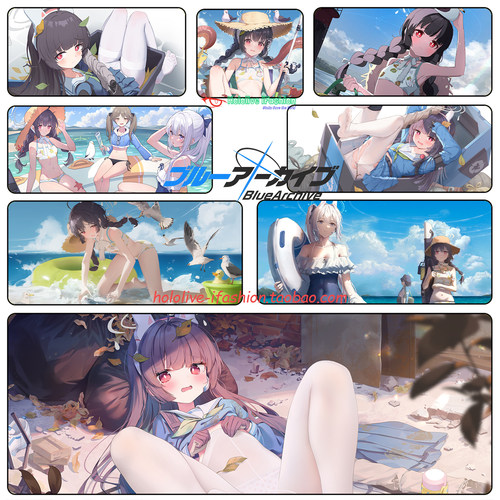 碧蓝档案霞泽美游白丝鼠标垫游戏