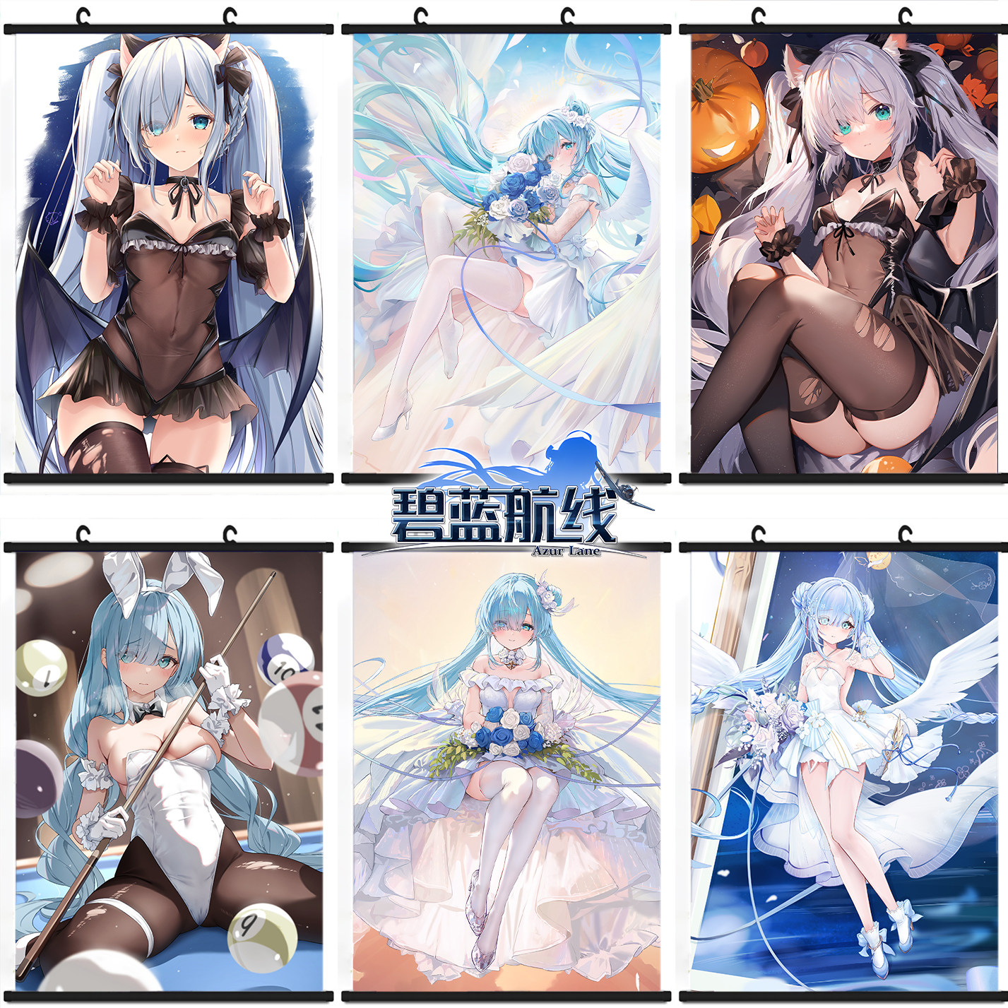 雅努斯挂画碧蓝航线Janus定制艺术布油画布海报誓约立绘