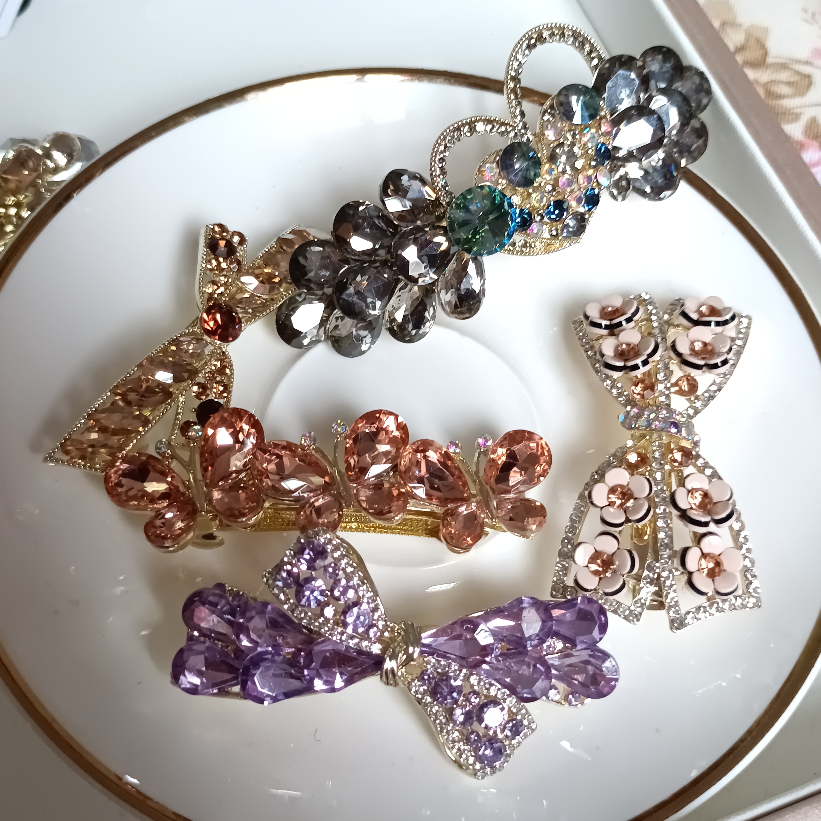 10月1日更新商场撤柜品牌弹簧夹重工水晶满29元包邮2515#