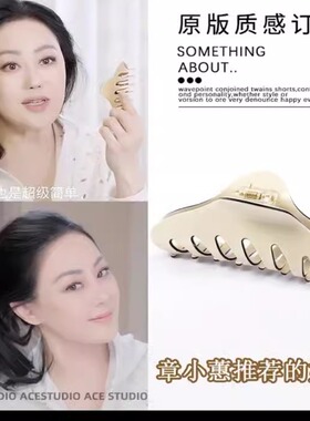 章小惠同款法式醋酸抓夹女简约发饰后脑勺盘发大号抓鲨鱼夹T1004