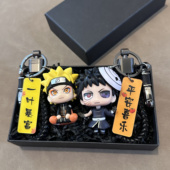 卡通可爱火影忍者钥匙扣挂件鸣人佐助卡卡西公仔汽车钥匙书包挂饰