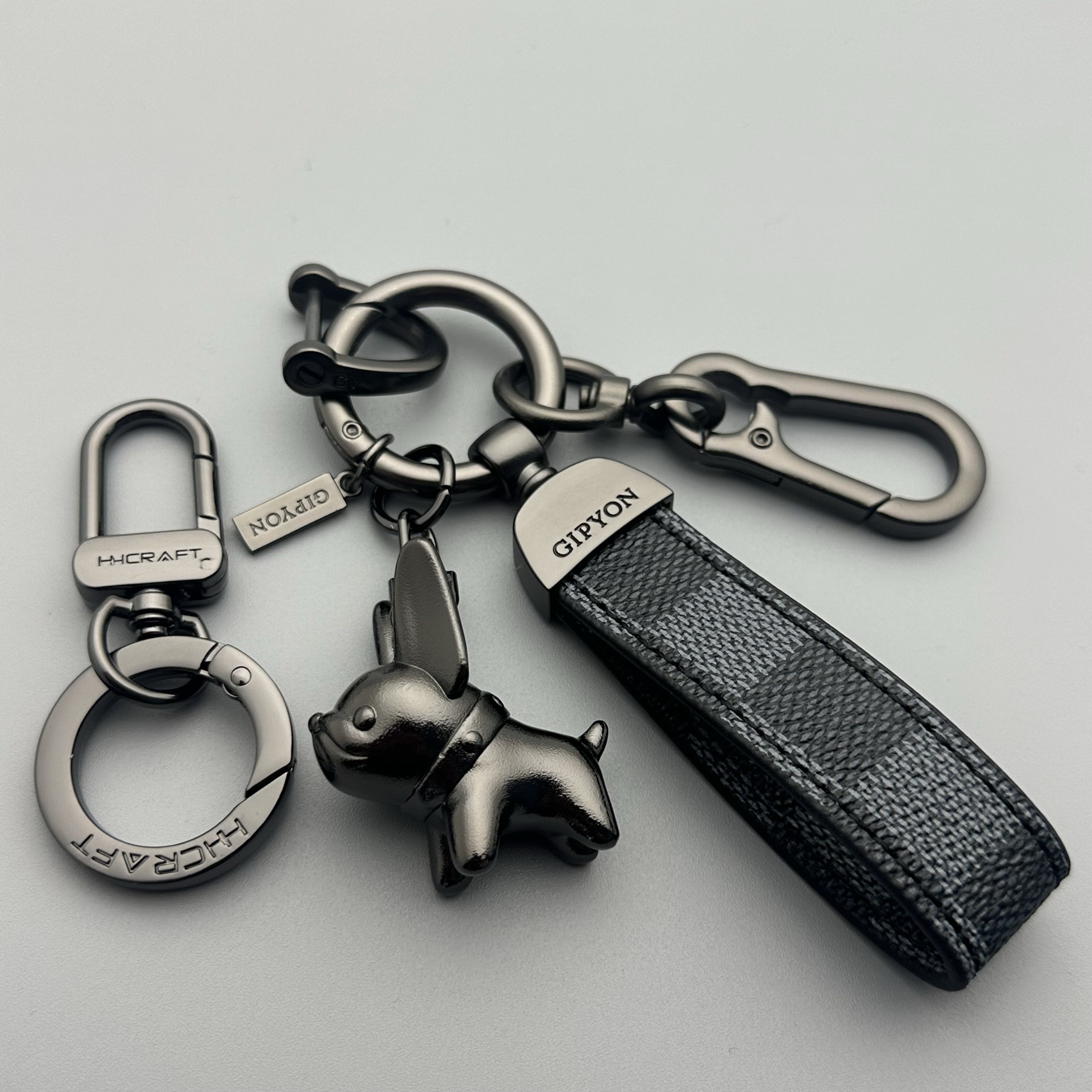 卡通可爱小狗金属钥匙扣挂件男女汽车钥匙链创意精致高档锁匙扣