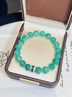 天然非洲翠珠珠手串 925银配件 多样性发其一