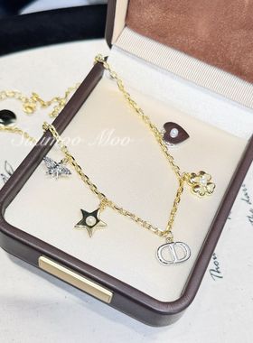 轻奢风新款星星爱心四叶草猪鼻子项链