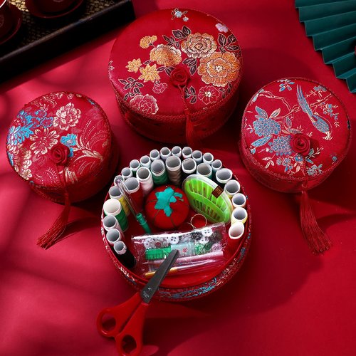 针线盒结婚女方陪嫁物品针线包实用礼物送新娘嫁妆婚庆用品大全