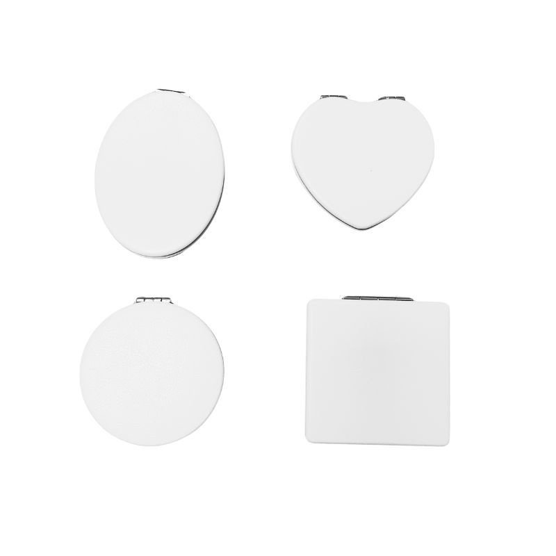 定制PU小镜子广告logo二维码来图定制折叠便携化妆镜文创礼品周边