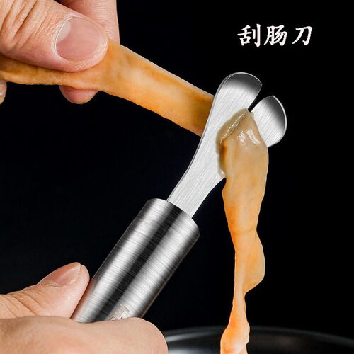 不锈钢通肠刀家禽鸡肠刀翻肠刀开肠刀开鱼肚黄鳝鸭鹅破肠厨房