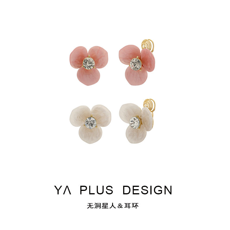 温柔甜美海边度假风花朵耳环简约气质时尚百搭蚊香盘耳夹无耳洞,饰品/流行首饰/时尚饰品新,耳夹,淘宝优惠券,粉丝福利购,淘宝优惠卷