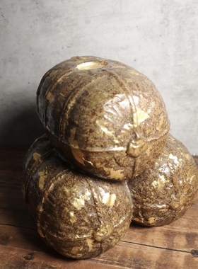 清水烧金彩福袋摆件置物 来之助作 茶亦居日本古美术L6