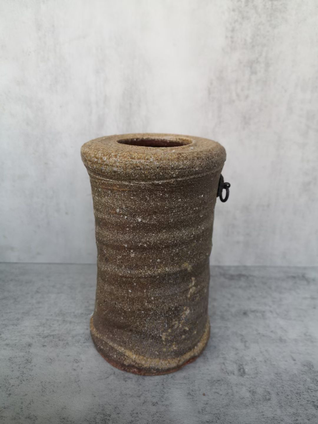 日本信乐烧挂花器 花瓶 陶真作 ​茶亦居日本古美术W2