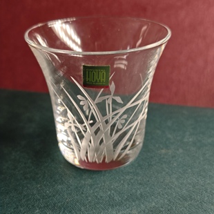 日本硝子切子HOYA水晶玻璃酒杯 兰花 茶亦居日本古美术Q2