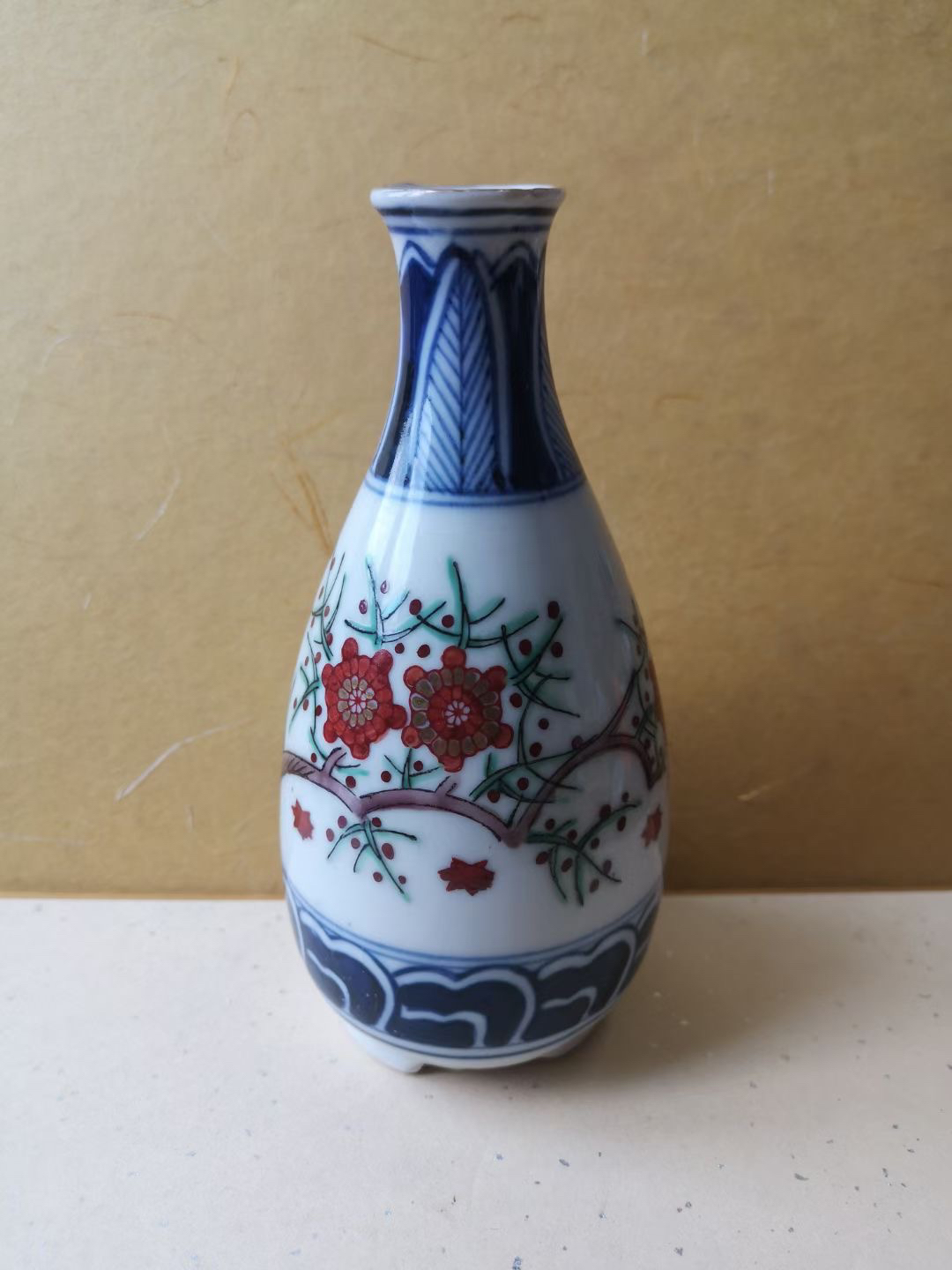 九谷烧青花彩绘德利酒瓶小花瓶 茶亦居日本古美术BJ4