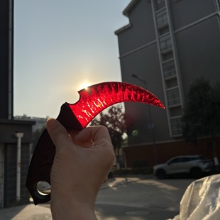 打制石器纯手工制作红琉璃爪子刀游戏生日礼物周边手办檀木csgo