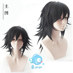 鱼悠悠优质毛胚】鬼灭之刃 富冈义勇cos假发加厚蓬蓬丝