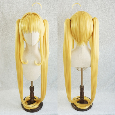 taobao agent Royal Metro has been trimmed] Mermaid's melody seven -sea Lucia cosplay wig yellow double ponytail