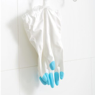 家务清洁蕾丝加绒手套厨房搞卫生洗碗乳胶手套防水耐用干活劳保用