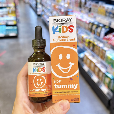 香港代购Bioray儿童益生菌NDFTummy11种菌罗伊氏乳杆菌含小球藻