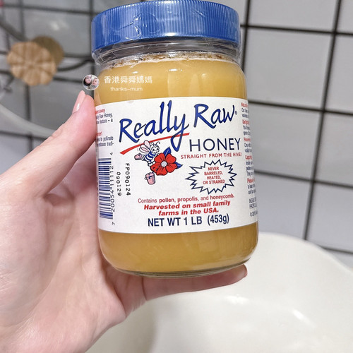 舜妈美国Really Raw Honey 天然蜂胶 蜂蜜花粉 生蜂蜜 453g 0添加