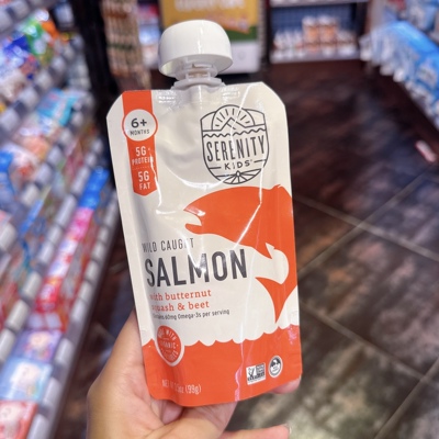 香港代购Serenity Kids宝宝辅食蔬菜泥有机牛肉三文鱼果泥钙铁99g