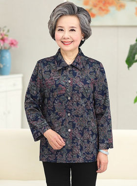 中老年人女装衬衫妈妈装春秋外套