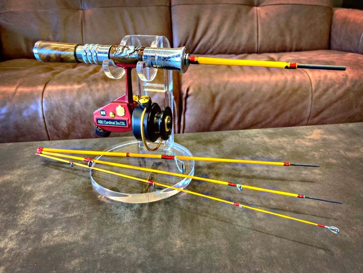 路亚微物四节billow狂浪天空之蓝溪流便携竿弹射竿马口竿小蜜蜂