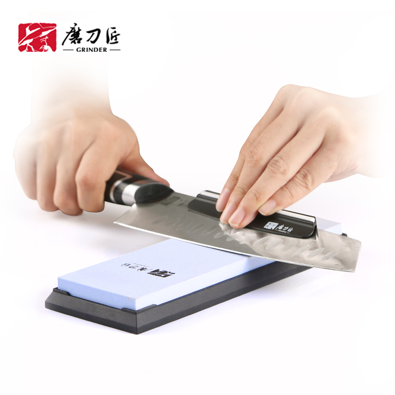 磨刀匠家用240目单面白刚玉油石磨刀石粗磨开刃专用砥石磨刀神器