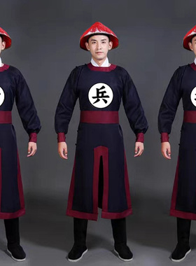 清朝官兵官差古装成人御前侍卫清代轿夫捕快衙役衙门服士兵演出服