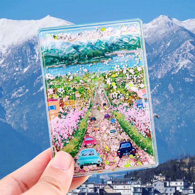 云南苍山雪山流沙冰箱贴城市旅游文创AR冰箱贴磁性冰箱装饰流沙贴,节庆用品/礼品,创意礼盒/礼品套组,淘宝优惠券,粉丝福利购,淘宝优惠卷