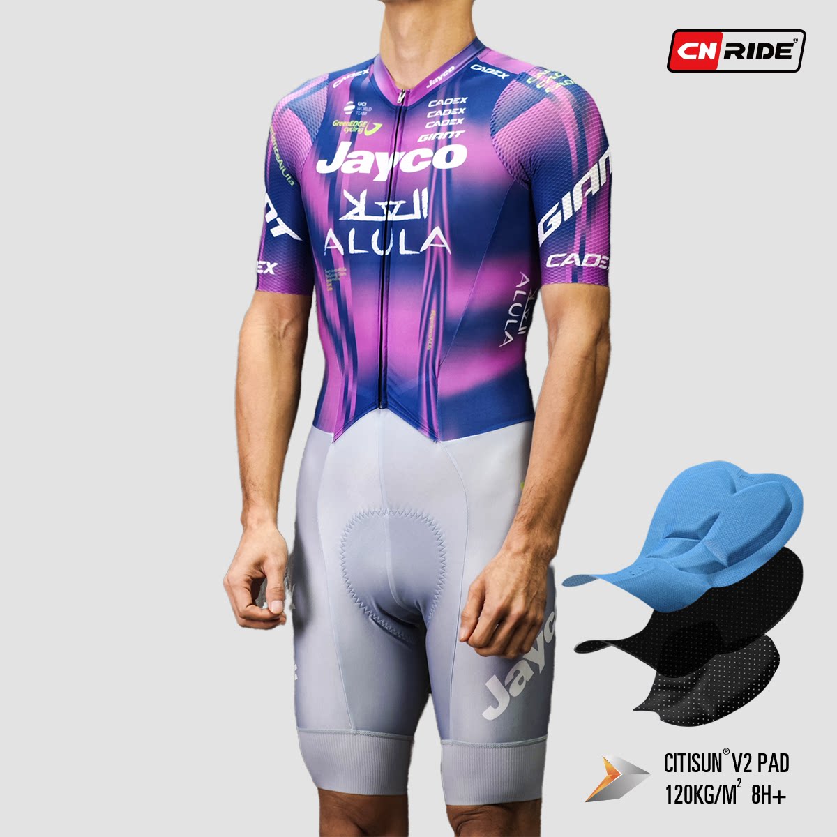 杰科JAYCO车迷竞技版短袖连体骑行服公路车120kg高密度坐垫套装