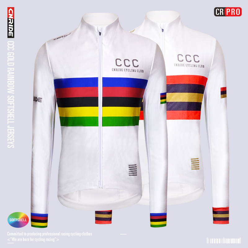 秋冬季软壳保暖防水加绒骑行服