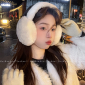 毛绒耳罩女冬季 骑车高颜值护耳耳套防风耳包2026新款 防寒加厚耳暖