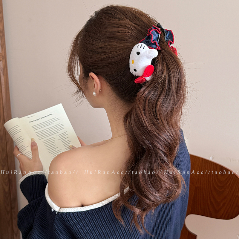 可爱kt猫牛仔香蕉夹女2025新款