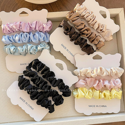 韩系简约褶皱小肠发圈女2025新款