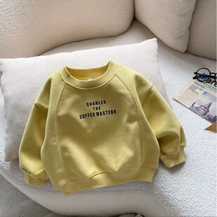 新款巨好看男童卡通卫衣儿童秋季薄款宝长袖上衣男孩春秋痞帅秋装