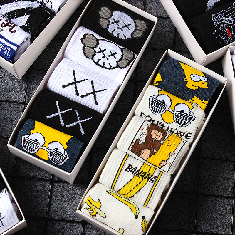 卡通街头情侣5双运动棉运动情侣