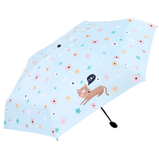 天堂伞超轻便携小巧五折伞防晒防紫外线女折叠太阳伞遮阳晴雨两用