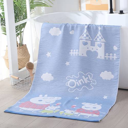 纯棉纱布浴巾三层成人