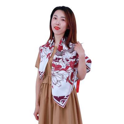 瑞蚨祥双面异色桑蚕真丝小方巾