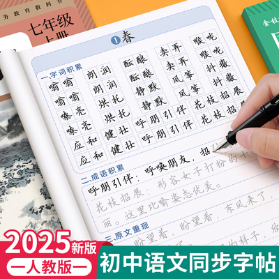 2025新版初中语文同步练字帖