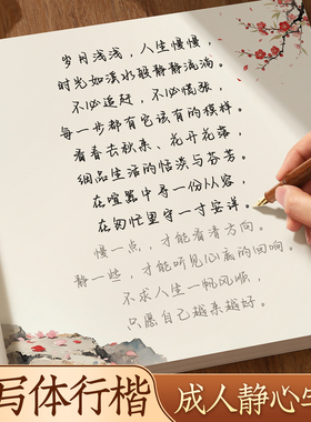 智慧语录字帖成人练字静心大人行楷手写体行书女生女士字体漂亮大气楷书专用反复使用练字帖钢笔每日一练字贴大学生硬笔书法练字本