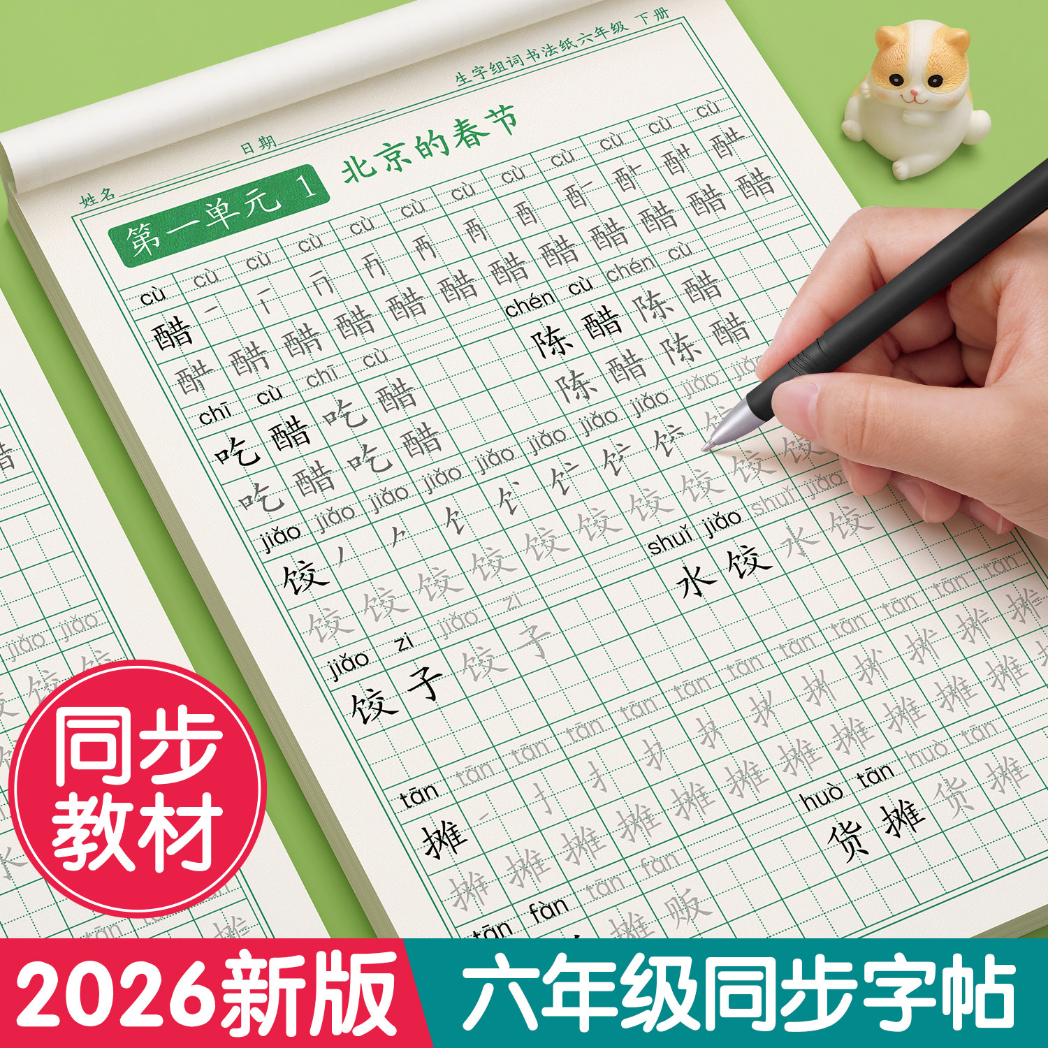 六年级上册下册练字帖同步字帖笔画笔顺小学生每日一练生字组词专用语文楷书钢笔硬笔书法初学者入门人教版教材练习写字帖描红贴本,书籍/杂志/报纸,练字本/练字板,淘宝优惠券,粉丝福利购,淘宝优惠卷