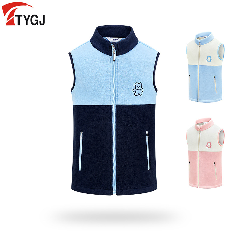 秋冬儿童高尔夫摇粒绒马甲