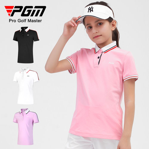 PGM女童春夏季透气速干高尔夫T恤