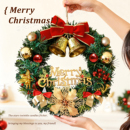 圣诞节花环蝴蝶结christmas装 饰品氛围布置场景客厅墙壁摆件挂件